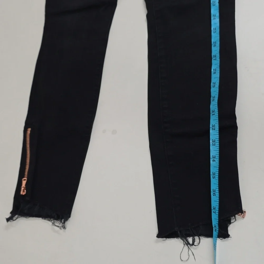 MOTHER The Stunner Double Zip Ankle Step Fray Jeans